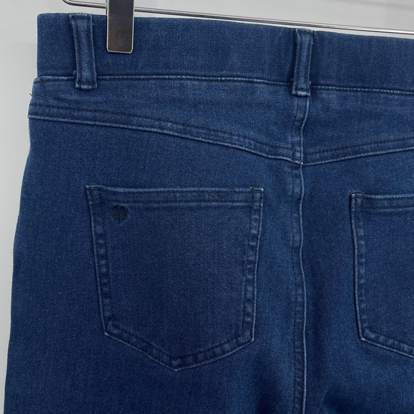 Beta Brand Size Medium Dark Wash Pull On Stretch Elastic Waist Straight Leg Jean - Picture 7 of 9